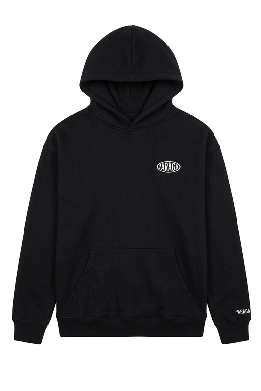 7araga Basic Hoodie schwarz
