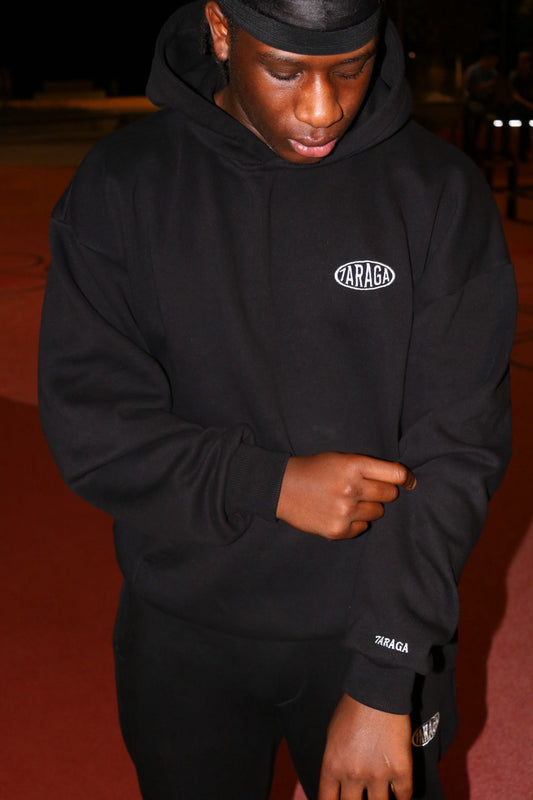 7araga Basic Hoodie schwarz