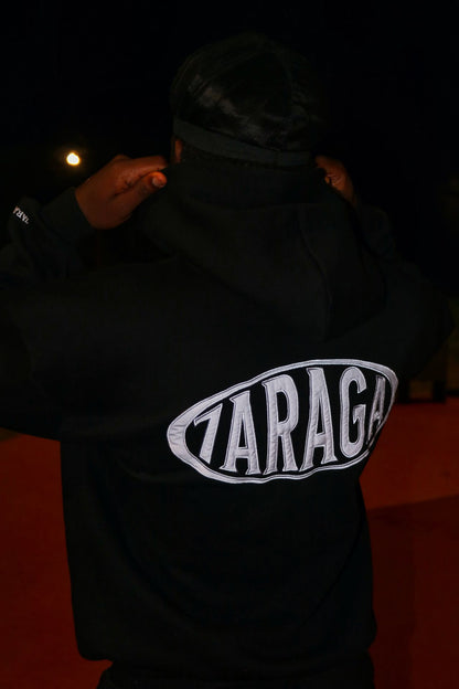 7araga Basic Hoodie schwarz